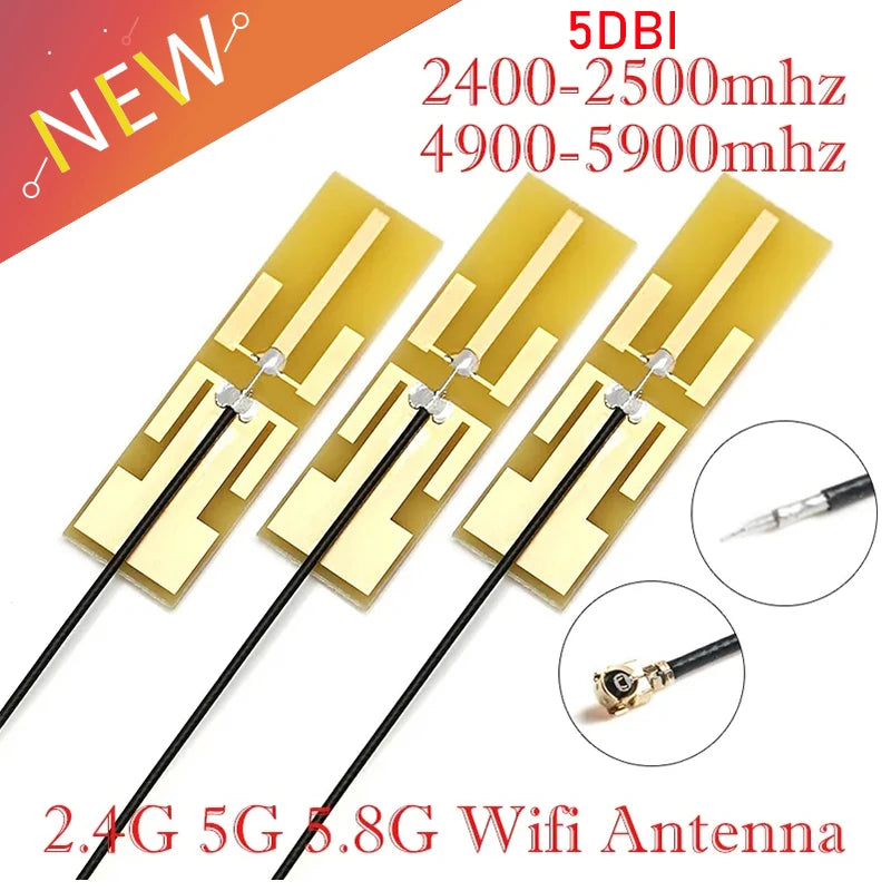 10Pcs/1pc 2.4G/5.8G Dual Band Antenna 8DBI High Gain Internal PCB Aerial for WiFi Router WiFi Antenna