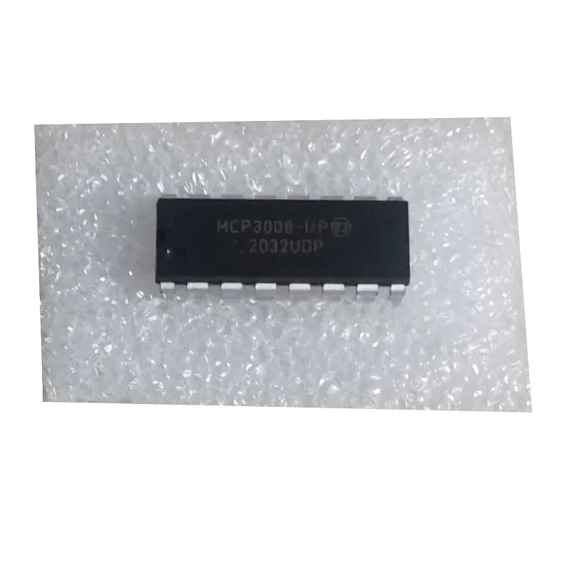 1-5PCS MCP3008-I/P Mcp3008 DIP-16 Mcp 8-Channel 10-Bit ADC with SPI Interface for Raspberry Pi Digital to Analog Converter
