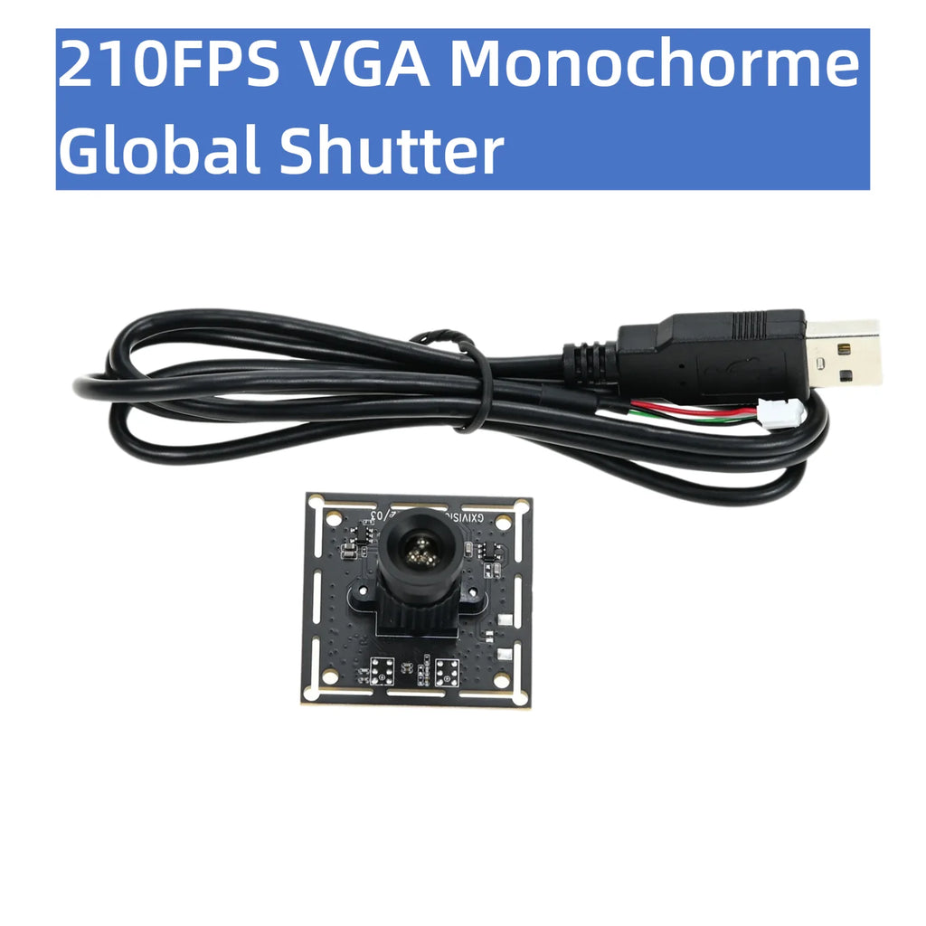 GXIVISION 210FPS Global Shutter Camera Module USB Driver Free,Monochrome,640x360,Moving Capture Win/Android/Linux