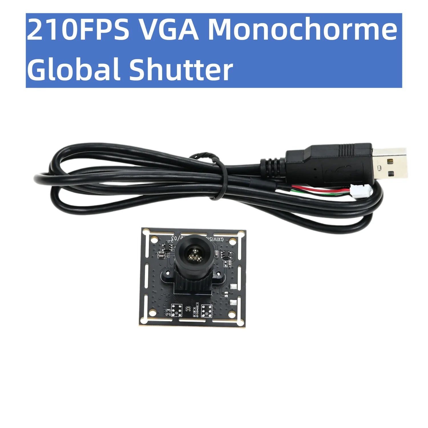 GXIVISION 210FPS Global Shutter Camera Module USB Driver Free,Monochrome,640x360,Moving Capture Win/Android/Linux