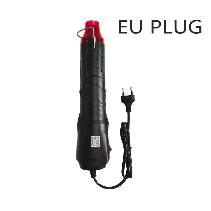 220V HEAT GUN Hot Air Gun Electric Power Temperature Blower 250W Display DIY Craft Embossing Shrink Wrapping PVC Cable Repair