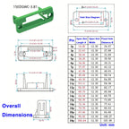 1Set Pitch 3.81mm 2P/3P/4P/5P/6P/7P/8P/9P/10P/12P/16P Pluggable Terminal Block Connector Wall Through Non Welding Plug 15EDGWC
