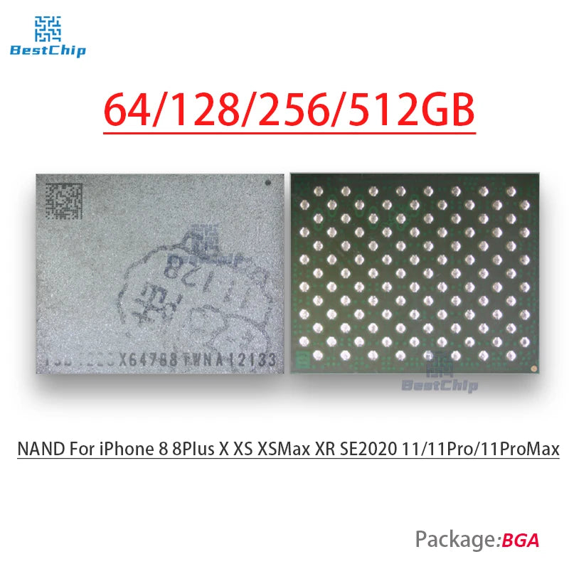 64G/128G/256G 512GB HDD Storage NAND Memory Flash chip For iPhone 8 8Plus X XS XSMax XR SE2020 11/11Pro/11ProMax 256GB 128GB