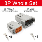 Deutsch Connector DTM Waterproof Automobile Connector With Terminal Male Female Plug&Socket DTM04-2/3/4/6/8/12P DTM06