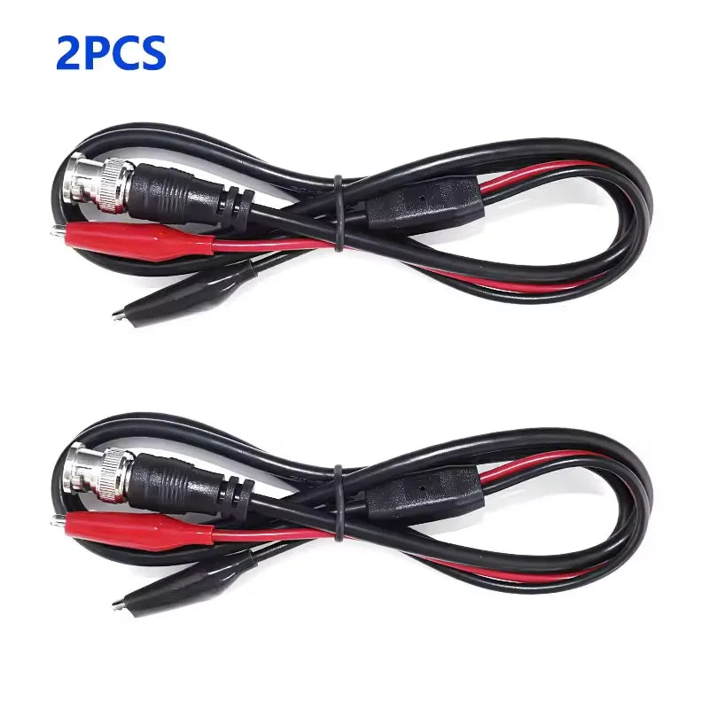Digital Oscilloscope BNC Probe Test Leads Coaxial Q9 Male Plug to Dual Alligator Crocodile Clip Test Line Cable HT324