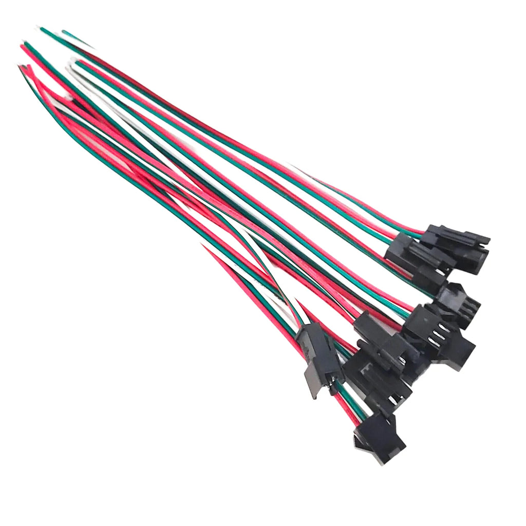 5/10/20 Pairs 3 Pin JST SM LED Connector 15cm 22AWG Male Female Connector for WS2812B WS2811 CCT LED Strip