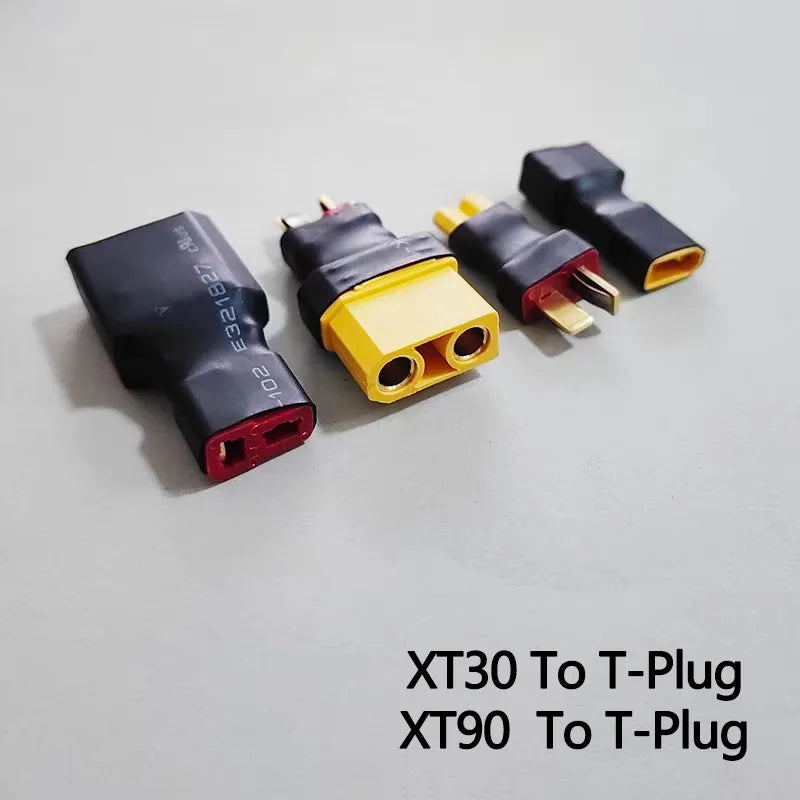 1PCS RC Battery Connector Adapter XT30 XT60 XT90 T-Plug TRX Male to Female Plug For RC LiPo Battery Charger