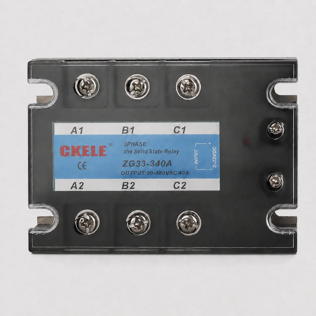 CKELE ZG33 3 Phase Solid State Relay SSR 10A 25A 40A 50A 60A 80A 100A 120A DC 3-32V Control AC 90-480V 380VAC