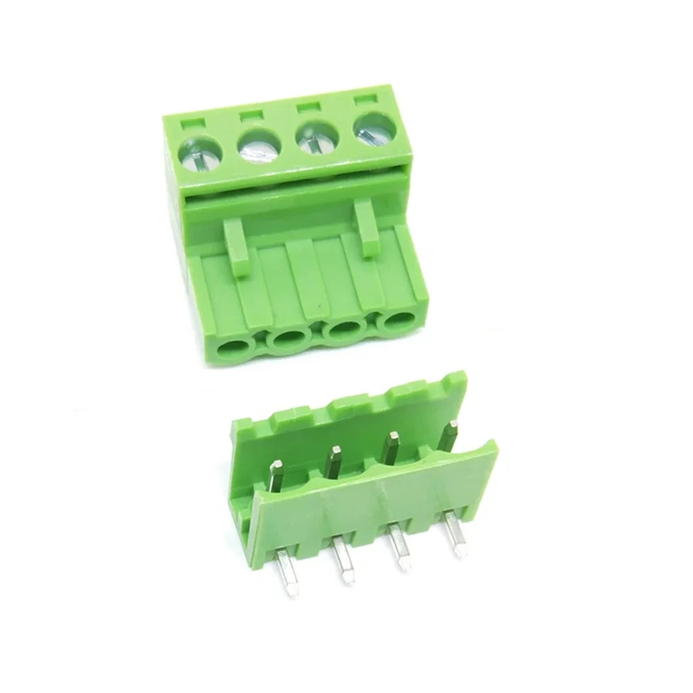 5/10Pairs 2EDG 5.08mm Pitch Screw Terminal Blocks 2/3/4/5/6/7/8/9/10/12 Pin Male Plug Female Socket PCB Connector 5.08 mm
