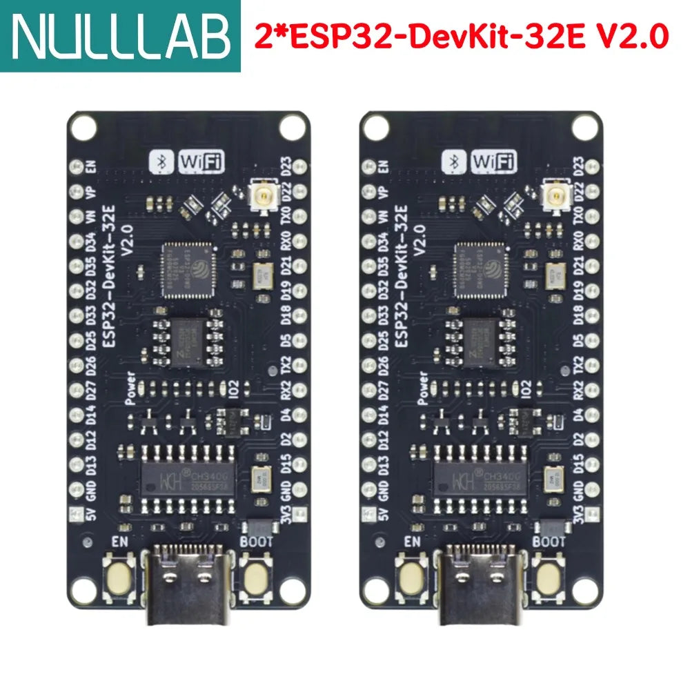 Upgraded ESP32 Development Board with USB-C Port, Equipped ESP32-D0WD-V3 Chip and 4MB Flash, 2.4GHz WiFi + BLE & Classic Bluetoo