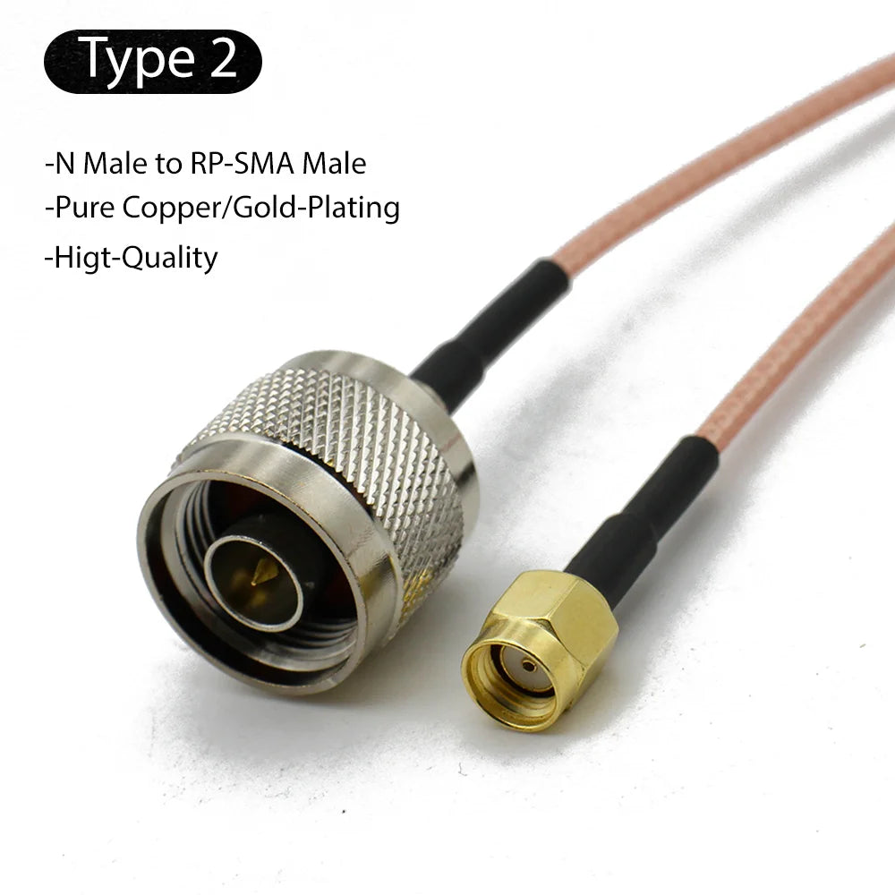 RG316 L16 N To SMA RPSMA Male Female Straight Coax Extension Jumper Pigtail Cable N Type To SMA Connector Crimp Fast Delivery