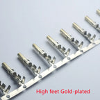 300PCS/1LOT 4.2mm 5557 Computer Connector Terminals Female Needle for 6P 8P 24P Male Shell /Half Gold-plated High Foot/Low Foot