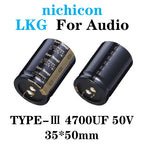nichicon LKG 25V 35V 50V 63V 100V TYPE Super Through Audio capacitor 1000UF 2200UF 4700UF 6800UF 8200UF 10000UF 12000UF 22000UF