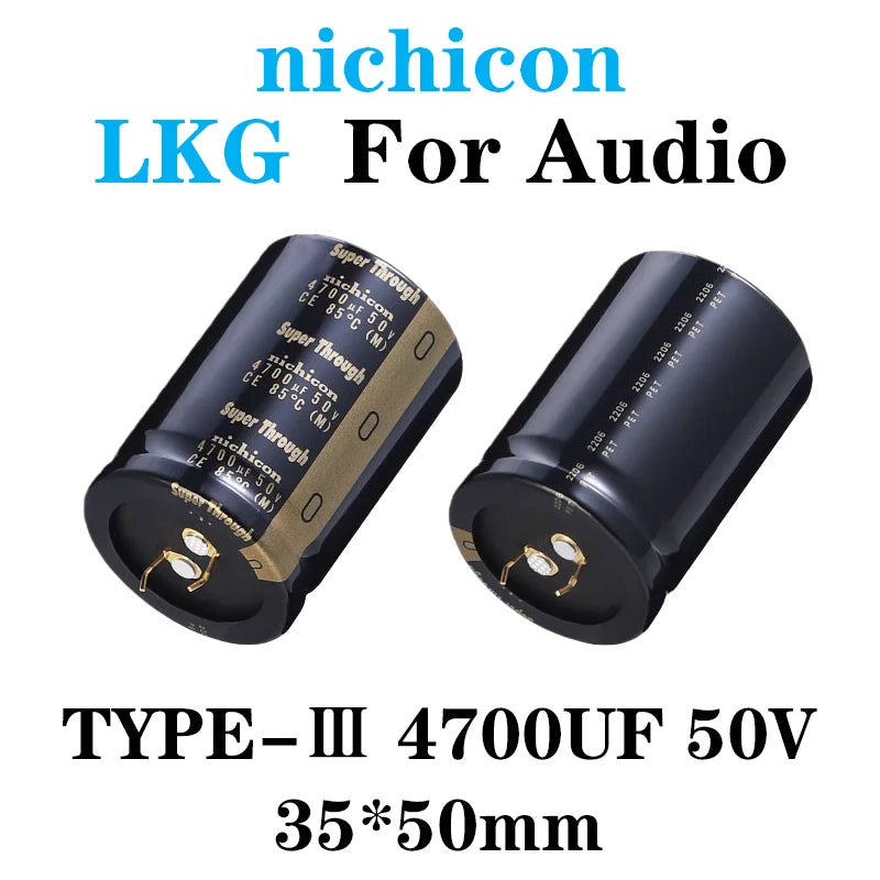 nichicon LKG 25V 35V 50V 63V 100V TYPE Super Through Audio capacitor 1000UF 2200UF 4700UF 6800UF 8200UF 10000UF 12000UF 22000UF