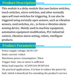 DC5V 12V Time Relay Module Normal Open Time Delay Relay Timing Timer Relay Control Switch Adjustable Potentiometer LED Indicator