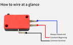 10Pcs Hinge Roller Lever Arm SPDT 1NO 1NC Snap Action Micro Switch,250W ~1500W optional.Lead Limit Switch