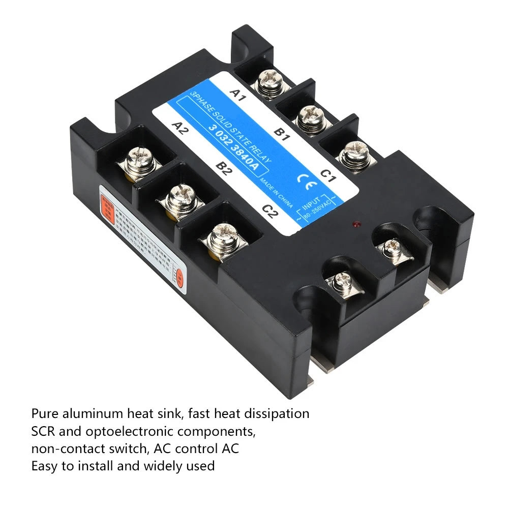 Three Phase Solid State Relay 80-250VAC Input SSR3 AC AC Electrical Equipment for CNC Machinery BERM-3 032