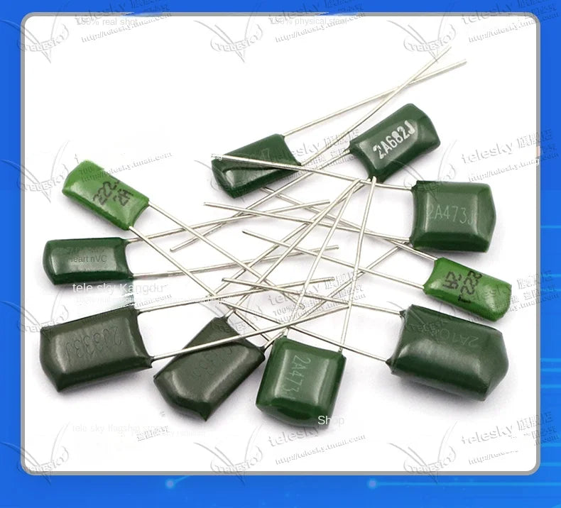 50PCS 100V 630V Polyester Film Capacitor 2.2NF 0.01UF 2.2NF 22nF 102PF 220NF 473PF 100nF 0.1uF 2A104J 103J 222 223J 472 473J