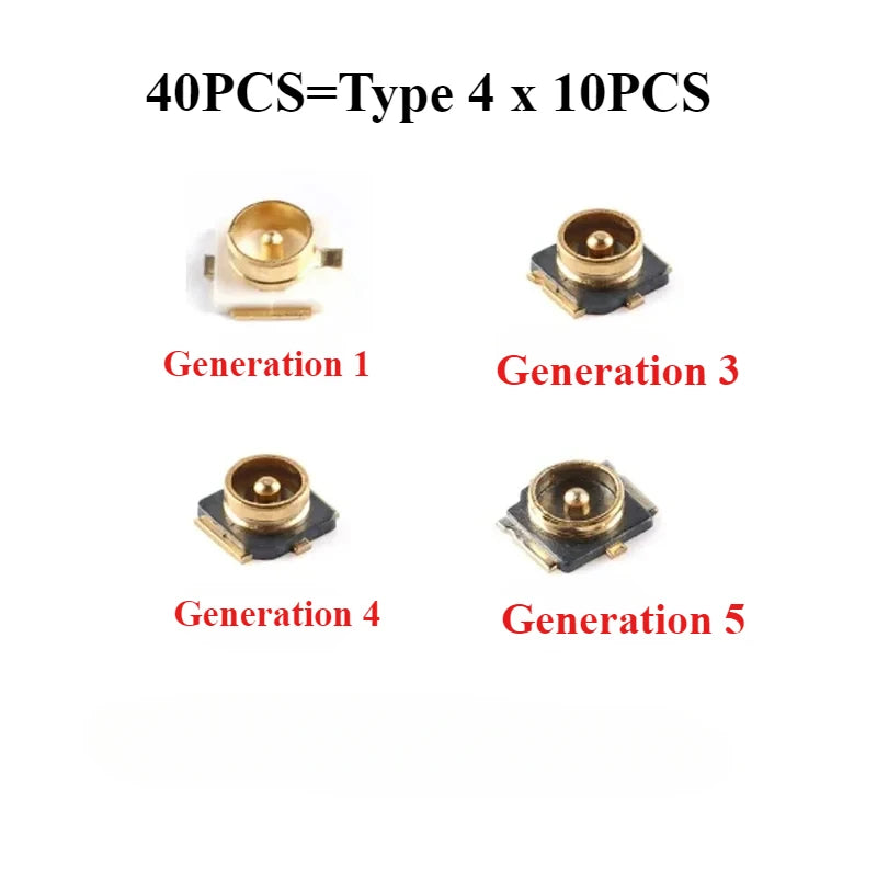 10Pcs/lot 1/3/4/5 Generation Antenna Seat U.FL-R-SMT RF Coaxial Contor SMD SMT Solder PCB Antenna Socket Jack