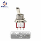 Red Mini 3pin 6pin 6mm 2/3 Position Self-resetting Toggle Switches ON-(ON)DPDT Mini Toggle Switches 6A/125V 3A/250V MTS