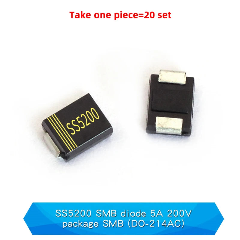 20PCS M1 M2 M4 M7 S4 SMA 1A 1N4001 4002 4004 4007 SS12 SS310 RS1M RS2M ES1D ES1J US1M SMD Schottky Rectifier Diode DO-214AC