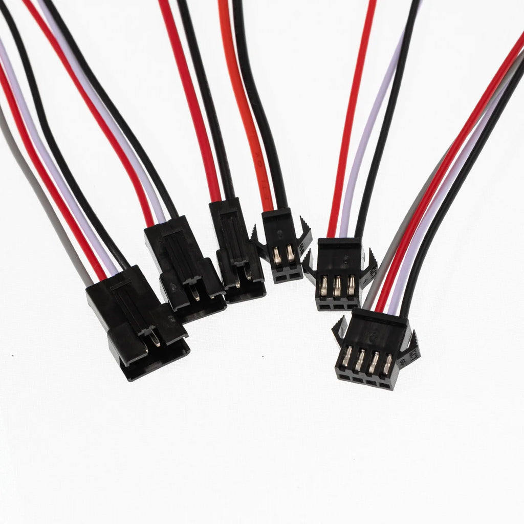 10pcs SM2.54  2/34/5/6Pin Male Female Plug Socket Wire Cable Connector LED Strip DC Power Cable Lenght 10/15/20/30cm 22AWG