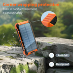 36000mAh Solar Power Bank 18W Wireless Charge With 4 Charging Heads LED Lamp Flashlight for Outdoor Battery Portable