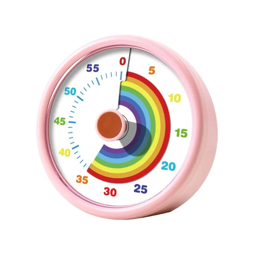 60 Minutes Visual Timer Round/Square Ultra Silent Countdown Alarm Clock Self-discipline Visualization Kitchen Timer Indoor