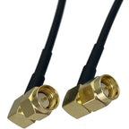 RG174 SMA to SMA RP SMA Male Plug & Female Jack Crimp Straight & Right Angle RF Coaxial Connector Pigtail Jumper Cable 4inch~3M