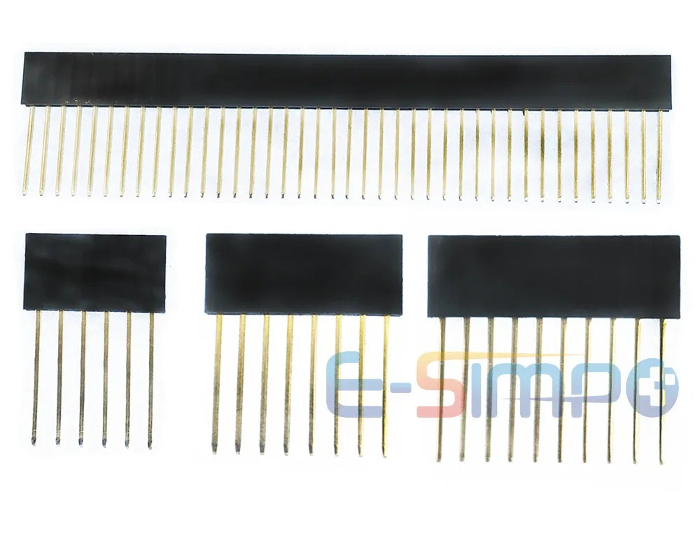 10pcs PC104 2.54mm 1x4P 6P 8P 10P 40P Industrial Female Socket Single Row Rohs PH8.5mm Long Pin Female Header