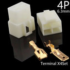 1Set 6.3mm 1/2/3/4/6/8P Automotive Male Female Electrical Connector Cable Terminal Plug Kit for Motorcycle Ebike Car Wiring