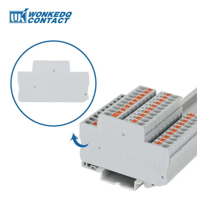 10Pcs PTTB 1.5/S Double Level Push-in Din Rail Terminal Block PT 1.5mm² Cable Electrical Wire Connector PTTB1.5 PTTB-1.5