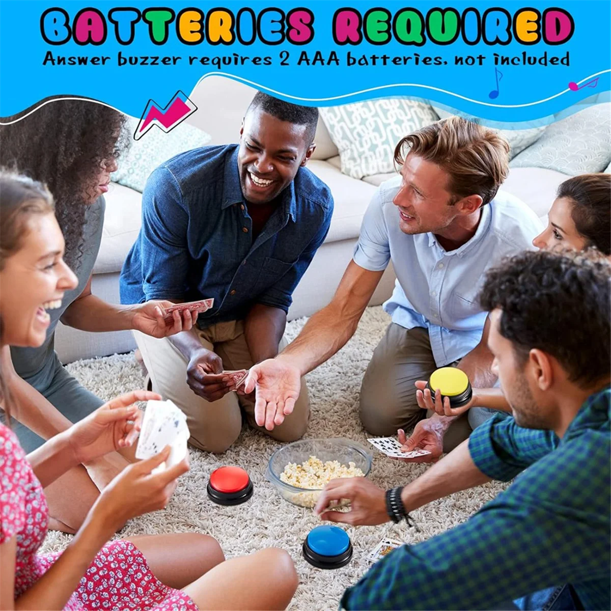 8 PCS Answer Buzzers Button Answer Buzzer Game Show Buzzer Recordable Button Classroom Buzzers for Christmas Team Party