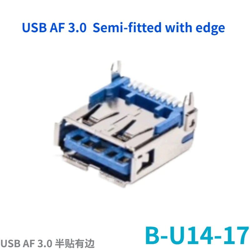 5PCS  USB Connector 3.0 A-type Female Socket AF Type 90 Degree Side Plug 180 Degree USB 3.0 B-port Printer Data