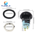 1PCS DIY Mini 12mm Momentary Waterproof Push Button Switch Horn Blue White Green Red Yellow Black 1A 250V Self-reset