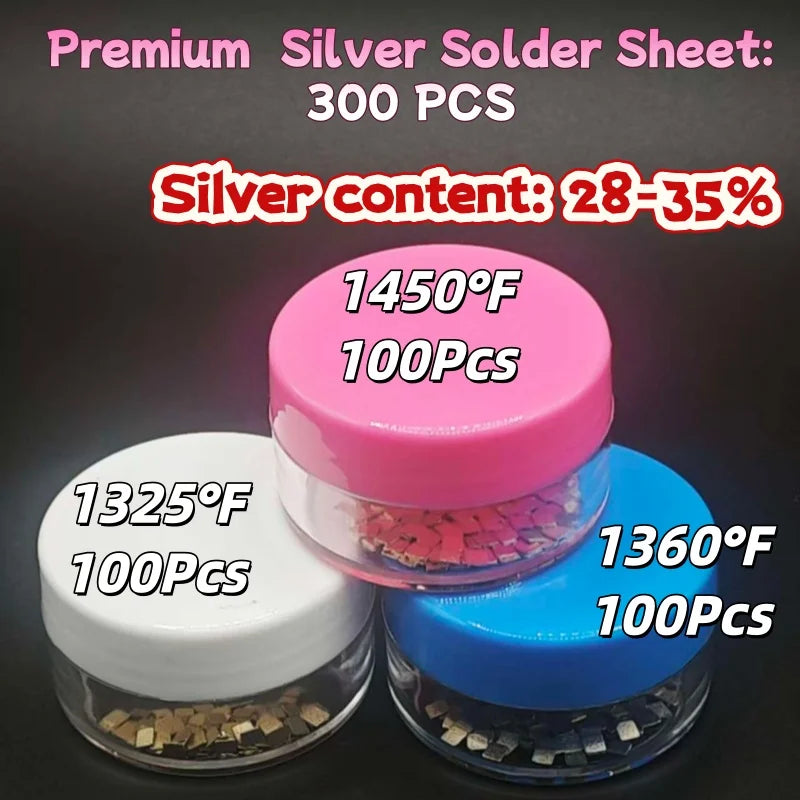 Silver Solder Sheets for DIY Jewelry Welding - High/Medium/Low Temp Options Jewelry Processing Tool