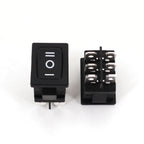 5Pcs RLEIL RL3-10 6Pin DPDT ON-OFF-ON 3 Position 15x21mm Mini Rocker Switch 10A/125VAC 6A/250VAC