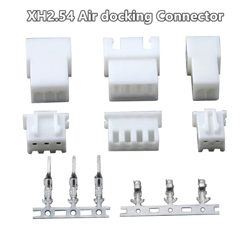 20Set/100Pcs XH 2.54mm Air Docking Connector Leads Header Male/Female Housing+Male/Female Terminals 2P~15Pin Plastic shell