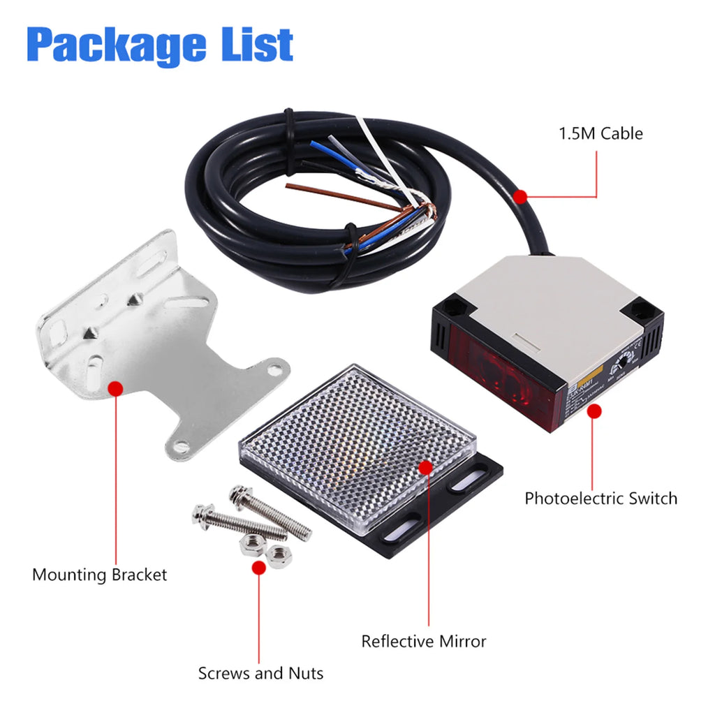 Specular Reflection Photoelectric AC 90‑250V 3A E3Jk R4M1 Sensor Switch