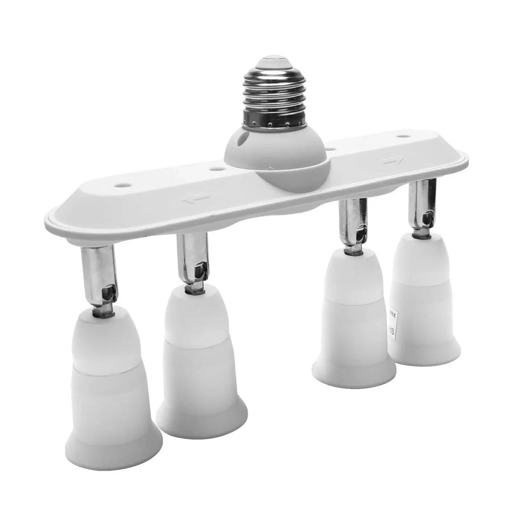 E27-5E27 3/4E26 Linear Edison Screw CFL LED Lamp Bulb Base Adapter 250V 2A Light Socket Splitter Extender