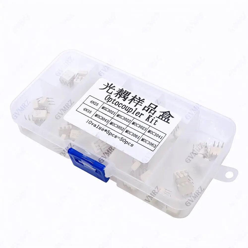 10Values Optocoupler kit 4N25 4N35 MOC3021 MOC3022 MOC3023 MOC3041 MOC3043 MOC3052 Each 5pcs MOC3052 MOC3061 MOC363