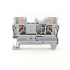 100Pcs DIN Rail Terminal Block PT2.5 2.5mm² Push-in Quick Wiring with Spring Cage Compact Industrial Electrical Connector