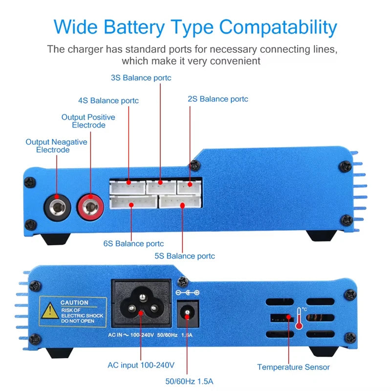 80W IMAX B6 AC 2.0 RC Battery Balance Charger B6AC 2.0 7A For LiHv Lipo NiMH Li-ion Ni-Cd Digital LCD Digital Screen Charger