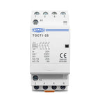 TOMZN TOCT1 4P 25A 4NO 4NC 2NC2NO 220V/230V 50/60Hz Din Rail Household AC Modular Contactor