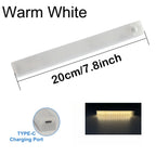 Motion Sensor Bar Light Type C Rechargeable Light LED Magnetic Attraction Night Light for Kitchen Bedside Wardrobe Bookcase