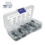 85PCS 10 Types NE555 LM324 LM393 UA741 ULN2803 LM358 LM386 NE5532 ULN2003 PC817C Integrated Circuit DIP IC Combination Chip Kit