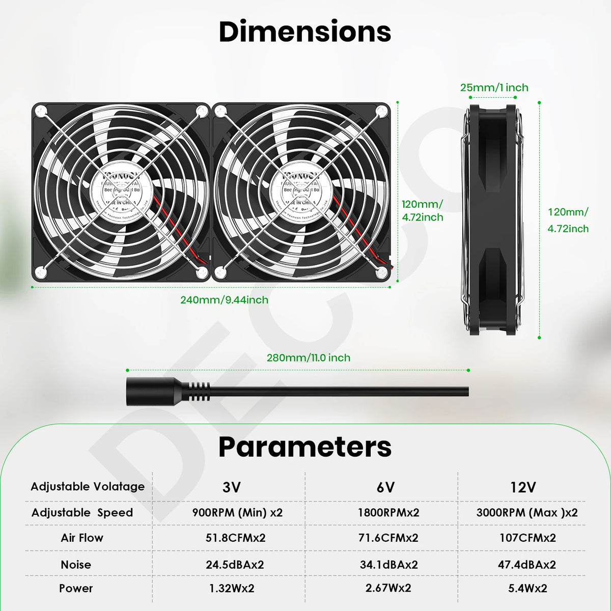 12cm High Speed Large Air Volume 100V 220V Btc Mining Machine Workstation Cabinet 120MM Violent Server Cooling System Fan Kit