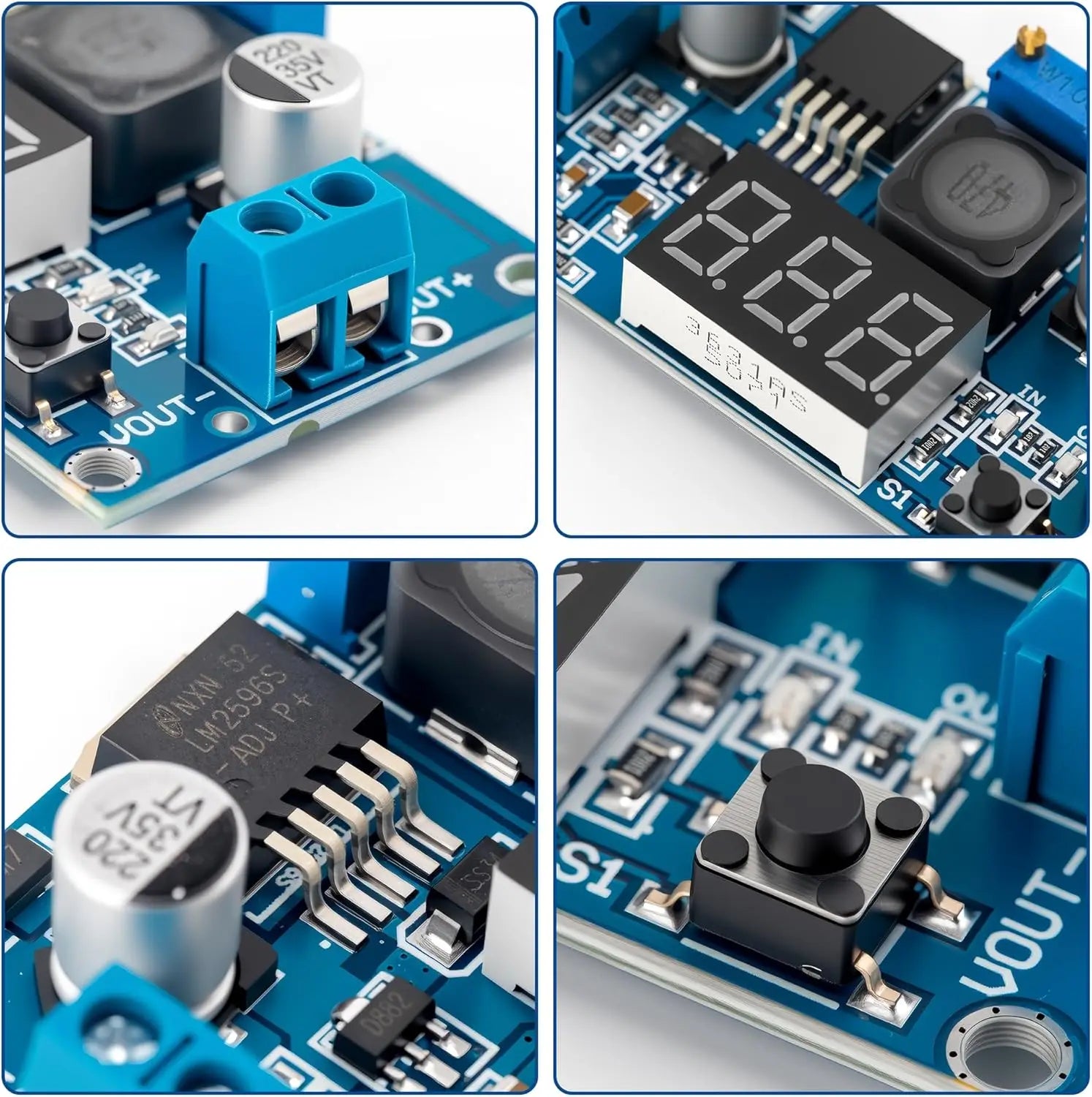 Adjustable LM2596S DC-DC Buck Converter Reduced Voltage Regulator Power Module 36V 24V 12V to 5V 2A Voltage Stabilizer