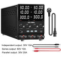 NICE-Power Dual Lab Power Supply 30V 10A Adjustable 3 Channel 60V 120V 240V Digital Bench Power Source Multiple Series Parallel
