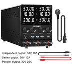 NICE-Power Dual Lab Power Supply 30V 10A Adjustable 3 Channel 60V 120V 240V Digital Bench Power Source Multiple Series Parallel